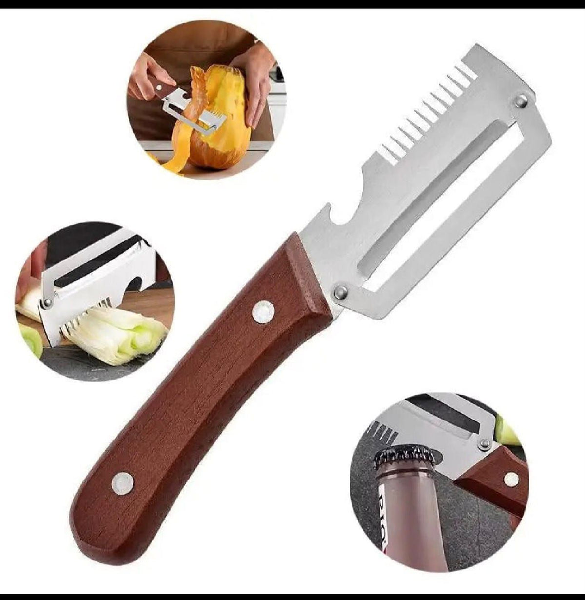 3 In 1 Multi Functional Vegetable Peeler Knife - Kitchen Accessory Designed For Food Preparation And Daily Cooking Routine