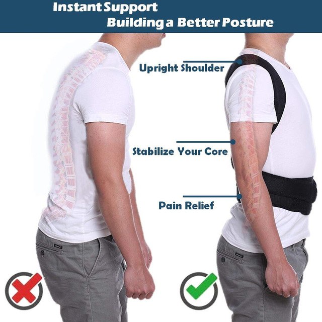 Adjustable Back Posture Corrector for Men & Women | Comfortable and Breathable Support Brace