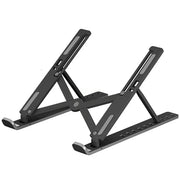 Metal Body Laptop Stand | Adjustable Portable Durable | 24×4.5cm Folded / 24×16.5cm Opened