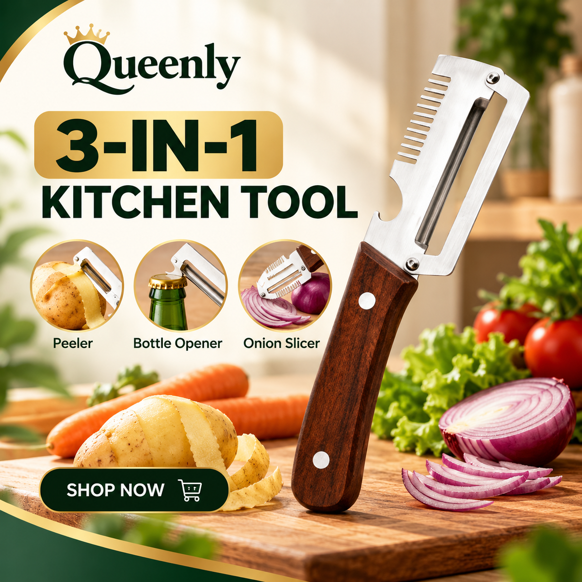 3 In 1 Multi Functional Vegetable Peeler Knife - Kitchen Accessory Designed For Food Preparation And Daily Cooking Routine